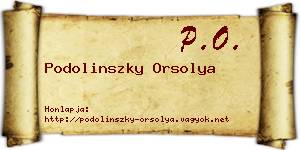 Podolinszky Orsolya névjegykártya